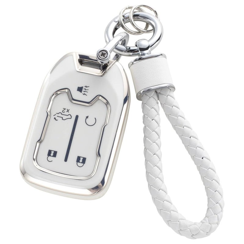 Popular Model Silver-Edged Car Key Case Bag Matching Car Key Chain Pendant - Image 1